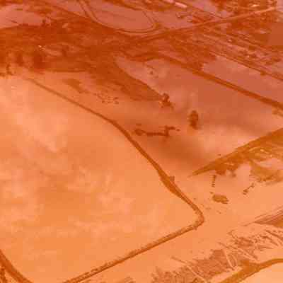 Aerial Photo Flooded Farmland