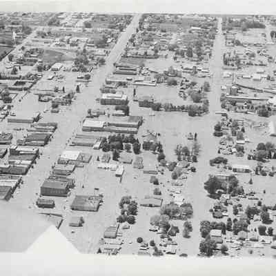 Aerial Shot of Rexburg While Flooded