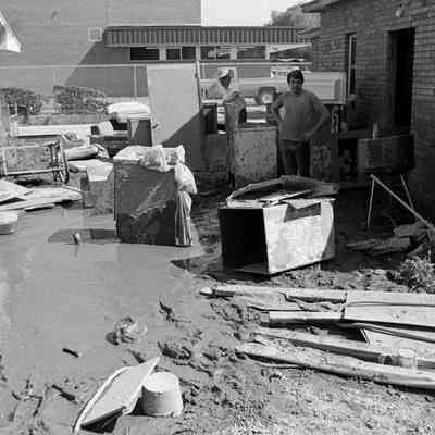 Heavily Damaged Flood House Outside