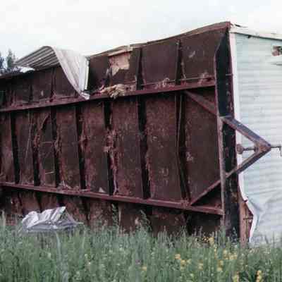 Tipped Mobile Home