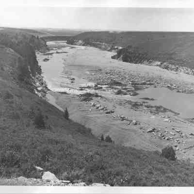 Canyon after dam breaking