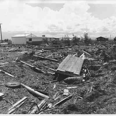 Flood Debris in a Field