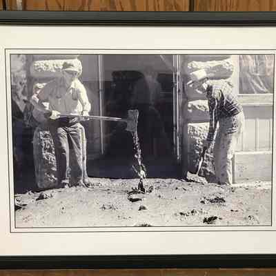 Ferron Sondergeggar & Arlin Bartschi Shoveling Mud