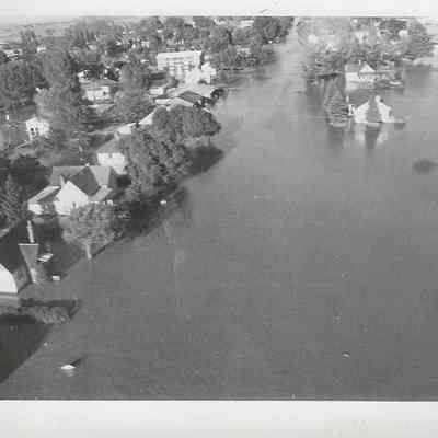 Flooded City Aerial View