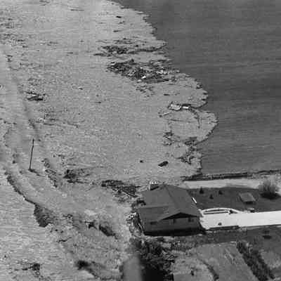 Flood Waters Hitting House and Field