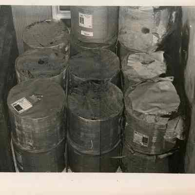 Several barrels stacked together