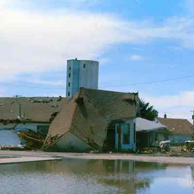 Partialy Collapsed House on W Main