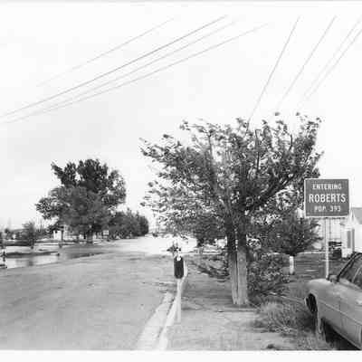 Roberts flooded road