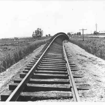 Twisted Railway After Flood