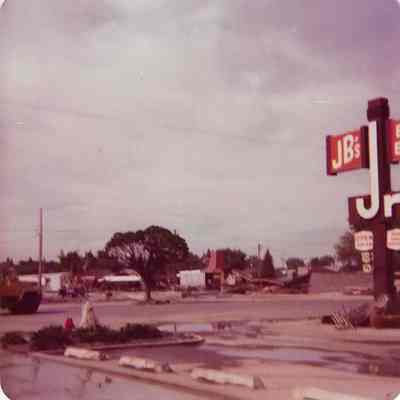 JB's Sign and Flood Debris