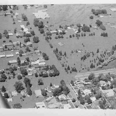 Aerial Photo of Flooded Town