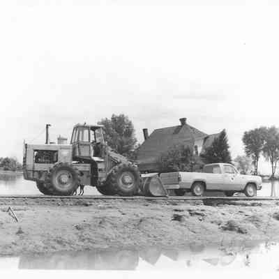 Tractor and truck