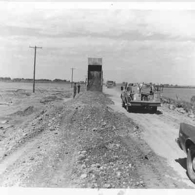 Repair of flooded road