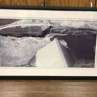 Top of Dam showing Reservoir and breach