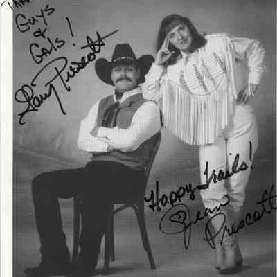 Signed photograph of Gary and Jean Prescott