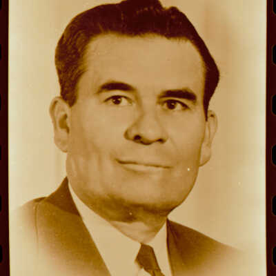 Man facing right