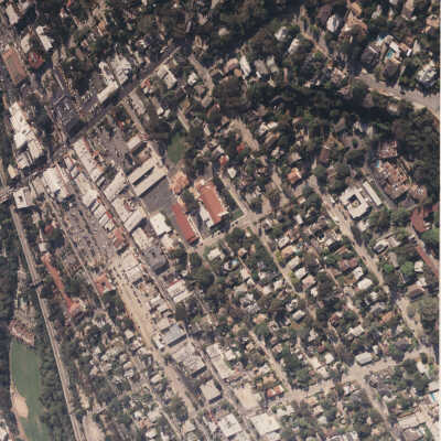 1970 Aerial view of St. Marys Catholic Church