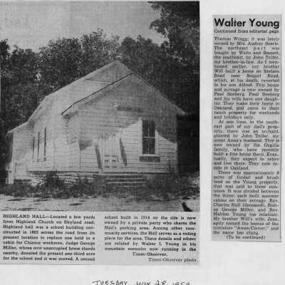 Highland Hall news article