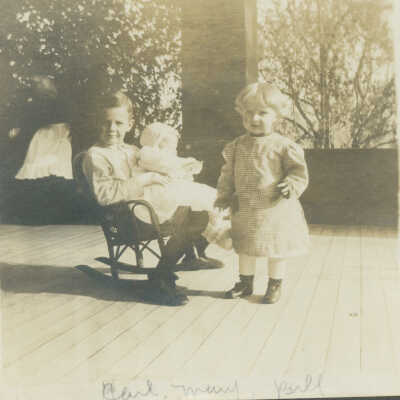 Children on porch