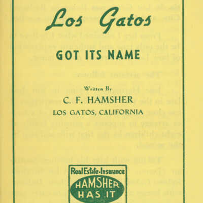 1948 "How Los Gatos Got Its Name"