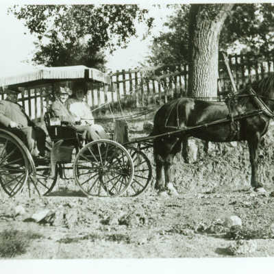 1911 Joseph Martin family and horse and buggy