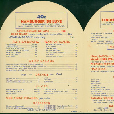 Menu - 5-Spot Drive-In
