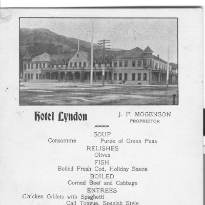 1903 Hotel Lyndon Menu