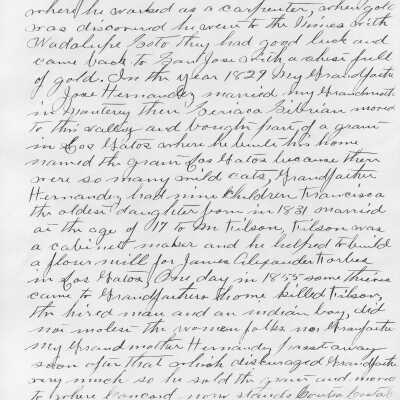 Stephen J. Worden, California Pioneer Original Handwritten Memoir Page 2