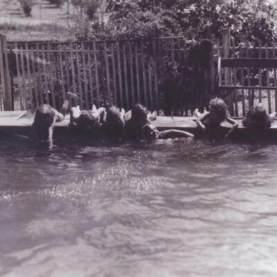 Gathering at the swimming pool