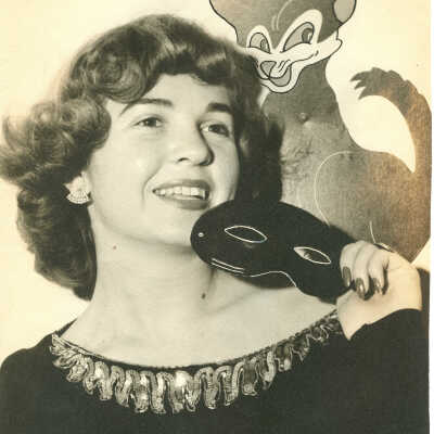 Posing with a mask