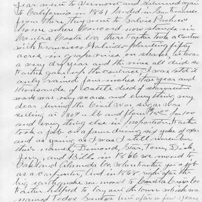 Stephen J. Worden, California Pioneer Original Handwritten Memoir Page 3