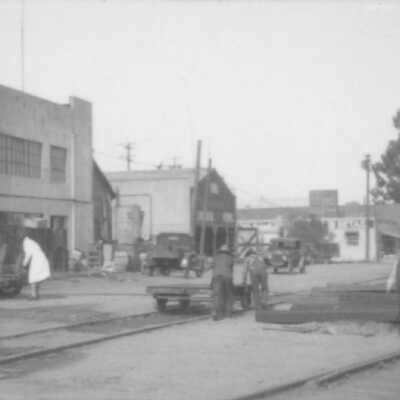 Southern Pacific railroad tracks through town