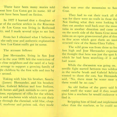 1948 "How Los Gatos Got Its Name" 2