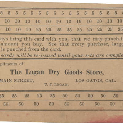 Logan's Dry Goods Store Bonus Card