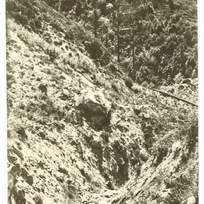 Earthquake landslide