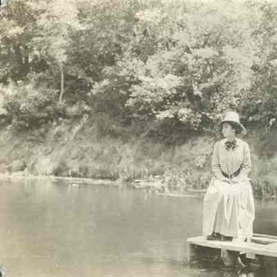 Woman at a lake