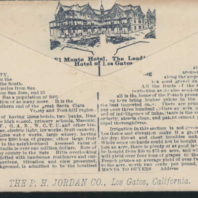 1895 Envelope from Town business - verso