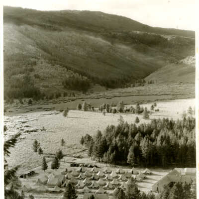 Civilian Conservation Corps (CCC) camp in Sun Valley Idaho in 1935