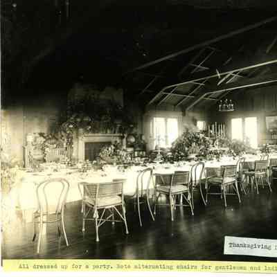 Tevis Estate - Thanksgiving dinner, 1917