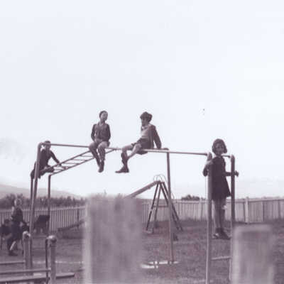 Children on the jungle gym