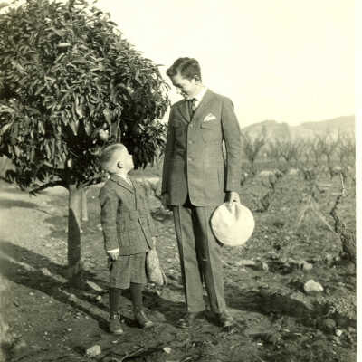 Fred Bergtold and young friend