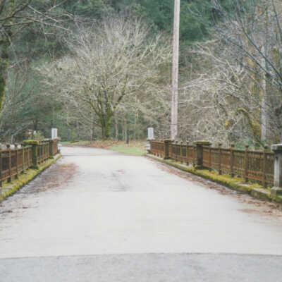 Route of the SPC and SP Railroads: A view looking north over the Wrights Station Bridge