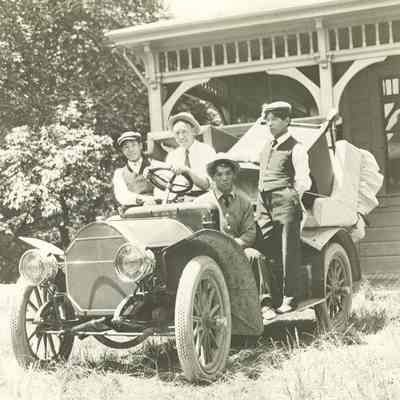 Men in automobile
