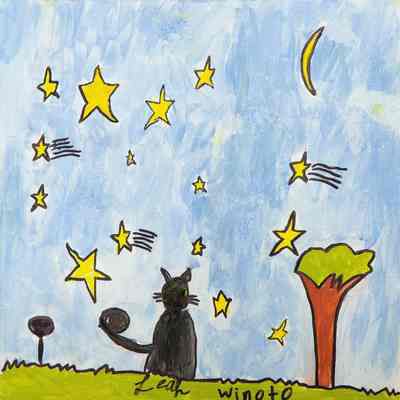 2021 - Cat with Moon and Stars
