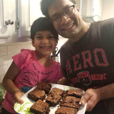 Baking brownies