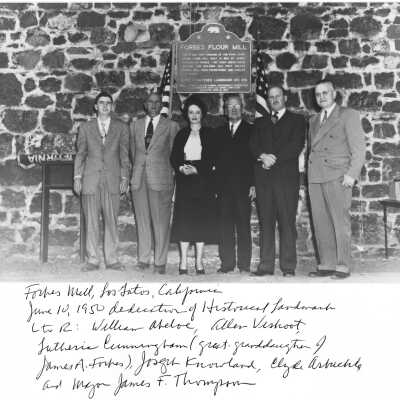 Forbes Mill dedication