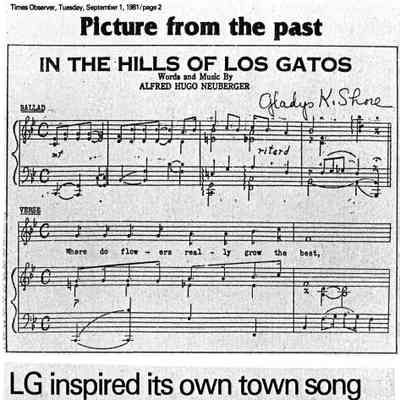 Song - "In the Hills of Los Gatos"