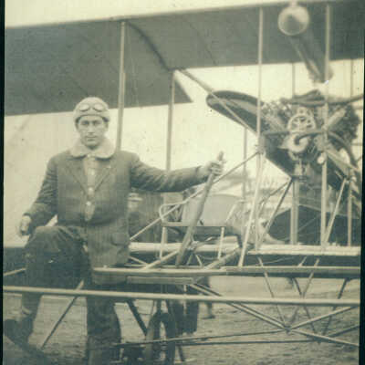 Biplane pilot Roy Francis