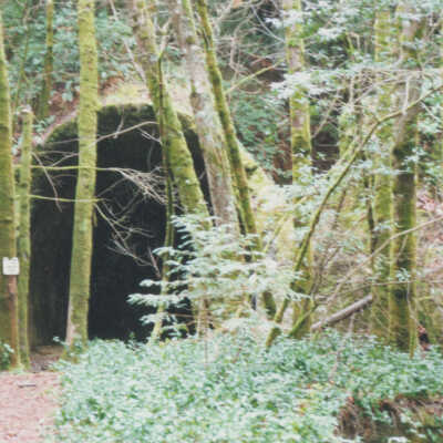 Route of S.P.C. and S.P. Railroads: A view of the north portal of the Wrights Tunnel