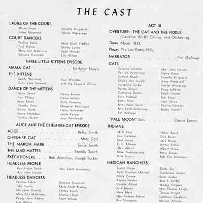 1946 (document-page 3) The Cats program